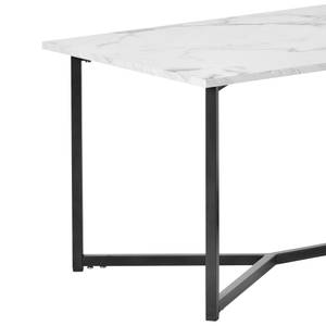 Couchtisch MARBEve Weiß - Holzwerkstoff - Metall - Massivholz - 56 x 46 x 107 cm