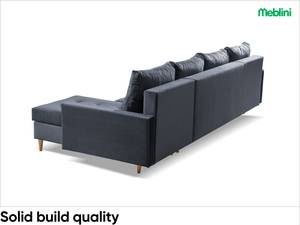 Ecksofa Scando U-Form Dunkelgrau