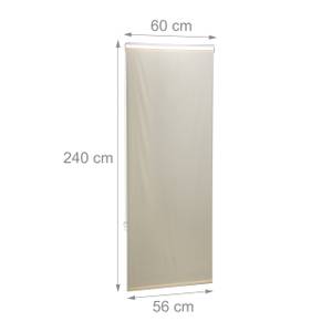 Duschrollo beige Beige - Metall - Kunststoff - 60 x 240 x 5 cm