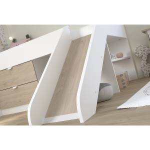 Halbhochbett Tobo Beige - Holzwerkstoff - 184 x 78 x 205 cm