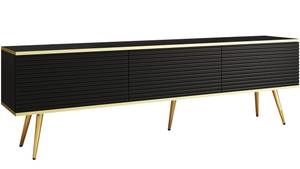 TV-Lowboard ORIS Schwarz - Gold