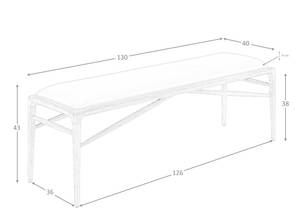 Tabouret 5112 Marron - Cuir synthétique - Textile - 130 x 43 x 40 cm