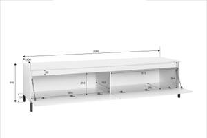 Fernsehschrank Dcarisson Weiß - Holzwerkstoff - 200 x 50 x 40 cm