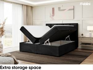 Boxspringbett Antonio Black Schwarz - 180 x 234 cm - H4