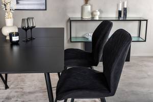 Essgruppe Silar 13 (5-teilig) Schwarz - Massivholz - 90 x 76 x 120 cm