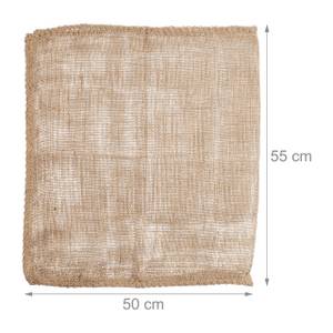 Lot de 3 sacs en jute Marron - Fibres naturelles - 50 x 55 x 1 cm