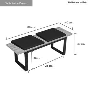 Esszimmerbank ILVY 120cm Hellbraun - Sandeiche Dekor