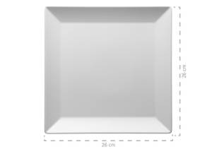 Teller Manhattan City (6er Set) Schwarz - Grau - Weiß - Porzellan - 26 x 1 x 26 cm