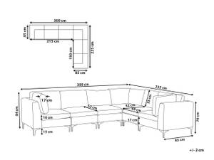 Ecksofa EVJA Pink - 300 x 235 cm - Armlehne davorstehend rechts - Ecke davorstehend links