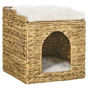 Rattan Katzenhaus D30-678V00BN Braun - Naturfaser - 38 x 42 x 38 cm