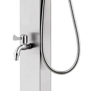 Douche de jardin 315939 Argenté - Métal - 12 x 220 x 20 cm