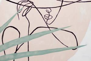 Tableau peint Thoughts of Desire Beige - Blanc - Bois massif - Textile - 60 x 90 x 4 cm