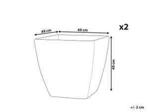 Outdoor Blumentopf ZELI 2-tlg Durchmesser: 49 cm - 2er Set