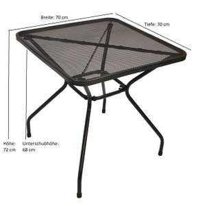 Garnitur CLASSIC 3-teilig, Streckmetall Grau - Metall - 70 x 72 x 70 cm