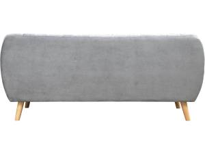 Sofa aus Samt "Jarvis" im skandinavische Grau - Textil - 84 x 82 x 194 cm