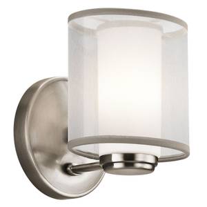 Wandlampe HIRA Weiß - Glas - Metall - 13 x 16 x 14 cm