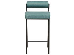 Tabouret de bar AMAYA Noir - Vert - Bleu pétrole