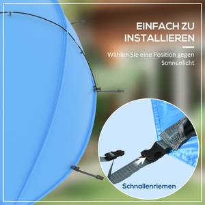 Pool Sonnenschutzdach 848-055V00BU Blau - Kunststoff - 150 x 120 x 300 cm