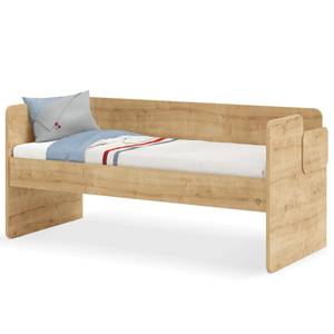 Bett Studio Braun - Holzwerkstoff - 95 x 96 x 207 cm