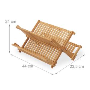 Bambus Abtropfgestell klappbar Braun - Bambus - 36 x 24 x 44 cm