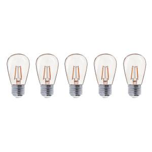 Lot de 5 ampoules PARTY BULB FILAMENT Blanc - Verre - 5 x 9 x 5 cm