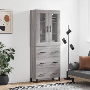 Highboard DE8026 Grau - Holzwerkstoff - 34 x 180 x 70 cm