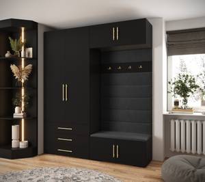 Garderobe Inova 3 Z12 Schwarz - Gold - Gold