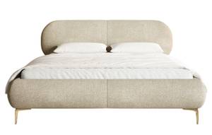 Polsterbett OVALLE Beige - Breite: 213 cm - Gold