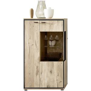 Vitrine Robin 2 mit LED Braun - Holzwerkstoff - 80 x 144 x 40 cm