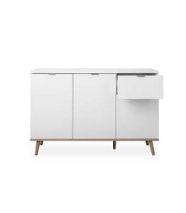 Buffet Copenhague Blanc - Bois manufacturé - 40 x 85 x 120 cm