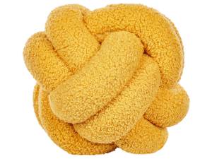 Coussin décoratif MALNI Jaune moutarde - Jaune - Diamètre : 19 cm - Nombre de pièces dans le lot : 1