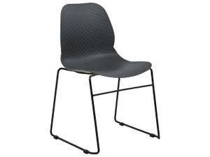 Chaise de salle à manger PANORA Gris foncé - Gris