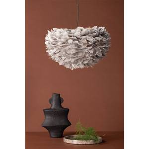 Lampe Nicola Grau - Holz teilmassiv - 45 x 25 x 45 cm