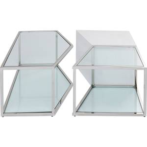 Table basse Combination Blanc - Verre - 95 x 40 x 95 cm