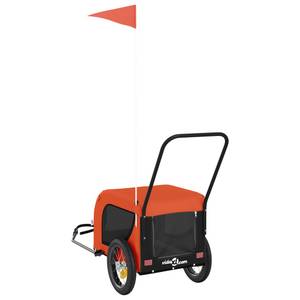 Remorque vélo pour chien 3028683-1 Noir - Orange - 53 x 53 x 124 cm