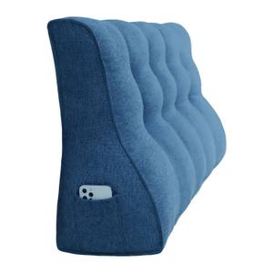 Oreiller cunéiforme ergonomique Bleu - Largeur : 140 cm