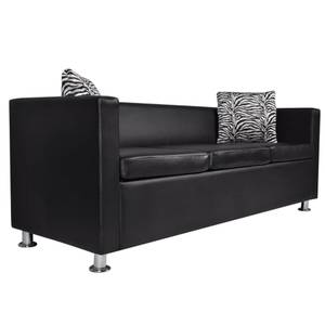 Canapé 3002824-3 (lot de 2) Noir - Cuir synthétique - 170 x 63 x 62 cm