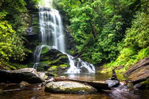 Fototapete WASSERFALL Bäume Landschaft 360 x 240 x 240 cm