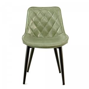 Fauteuil LOT DE 2 AMA Vert - Cuir synthétique - 51 x 1 x 60 cm