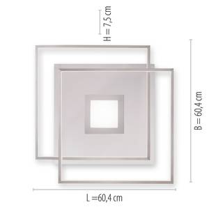 Deckenleuchte Q-Amira Silber - Metall - 61 x 8 x 8 cm