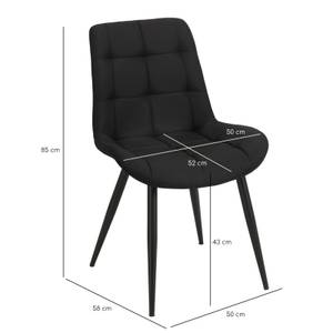 Lot de 2 chaises - JAELLE Noir