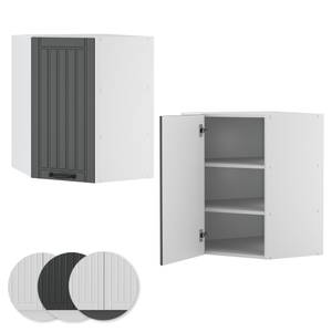 Armoire d'angle Fame anthracite Anthracite - Blanc