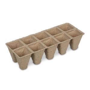 Anzuchttöpfe 24er Set für 240 Setzlinge Braun - Papier - 22 x 6 x 9 cm