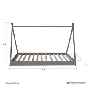 Kinderbett mit Matratze 2085 Grau - 105 x 132 cm