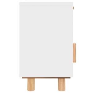 Table de chevet 3014091-2 (lot de 2) Blanc - Bois massif - Bois/Imitation - 40 x 50 x 30 cm