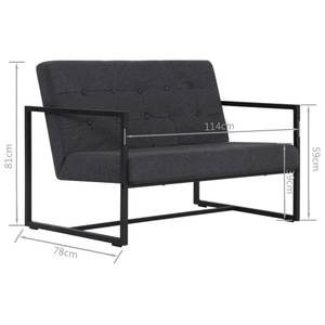 Fauteuil Gris - Métal - 78 x 81 x 114 cm