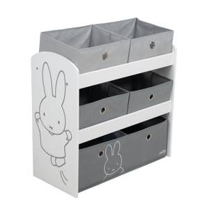 Spielregal miffy® Grau - Holzwerkstoff - 64 x 60 x 30 cm