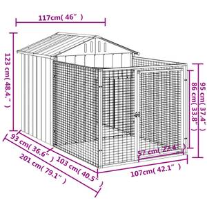 Hundehütte 3030298 Tiefe: 201 cm