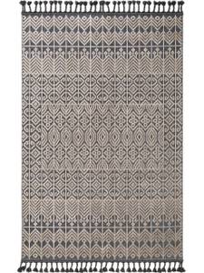 Teppich Laila Beige - Schwarz - Textil - 190 x 1 x 290 cm