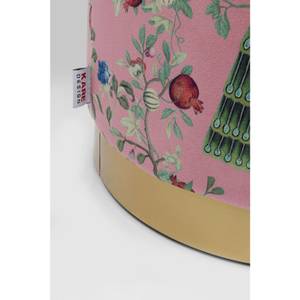 Tabouret Cherry paon Rose foncé - Textile - 32 x 38 x 32 cm